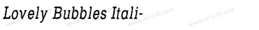 Lovely Bubbles Itali字体转换
